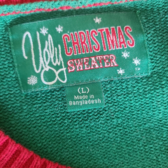🎅PUG Ugly Christmas Sweater Holiday Sweater Size Large - Picture 8 of 8